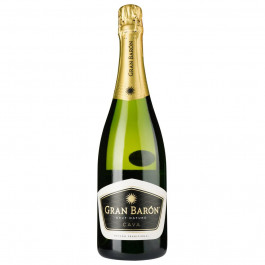   Gran Baron Вино ігристе  Cava Brut Nature, 11.5%, 0,75 л (718567) (8413216001129)