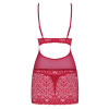 Obsessive Lividia chemise, Burgundy, S/M (410498) - зображення 4