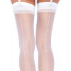 Leg Avenue One Size Lynn Sheer Backseam Stockings від , White (100026 / White) - зображення 2