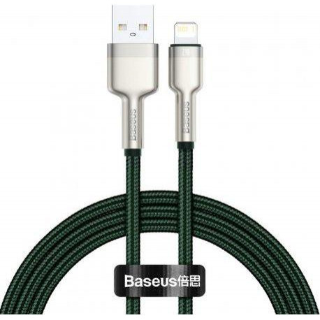 Baseus Cafule Metal Data Cable USB for Lightning 1m Green (CALJK-A06) - зображення 1