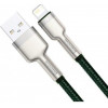 Baseus Cafule Metal Data Cable USB for Lightning 1m Green (CALJK-A06) - зображення 2