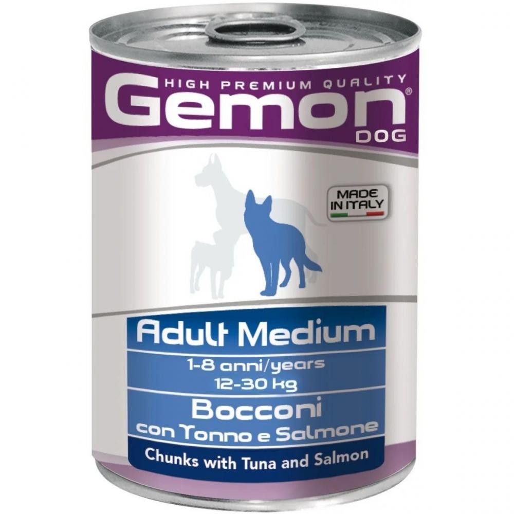 Gemon Wet Medium Adult Chunks Tuna & Salmon 415 г (8009470387880) - зображення 1