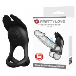   Pretty Love Silas Vibrant Penis Ring Black (6603BI1344)