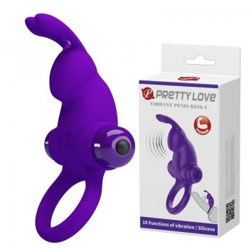 Pretty Love Vibro Penis Ring Rabbit I Blue (6603BI0726) - зображення 1