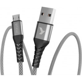   Pixus USB 2.0 AM to Micro 5P 1.0m Flex Gray (4897058531145)