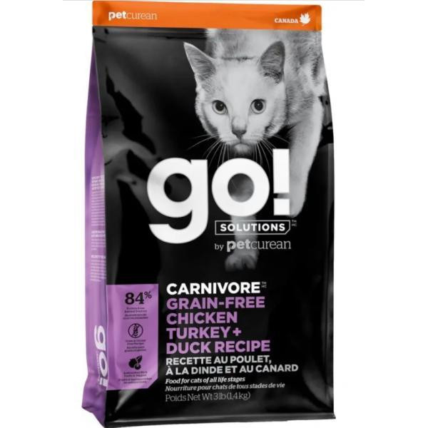 Go! Solutions Carnivore: Fit+Free Grain Free Chicken, Turkey, Duck 7.3 кг (815260005272) - зображення 1