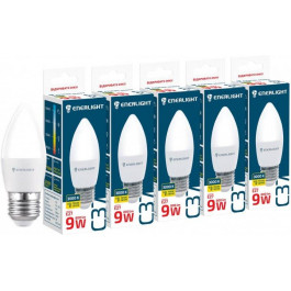   Enerlight LED C37 9W 3000K E27 5 шт (C37E279SMDWFRR)