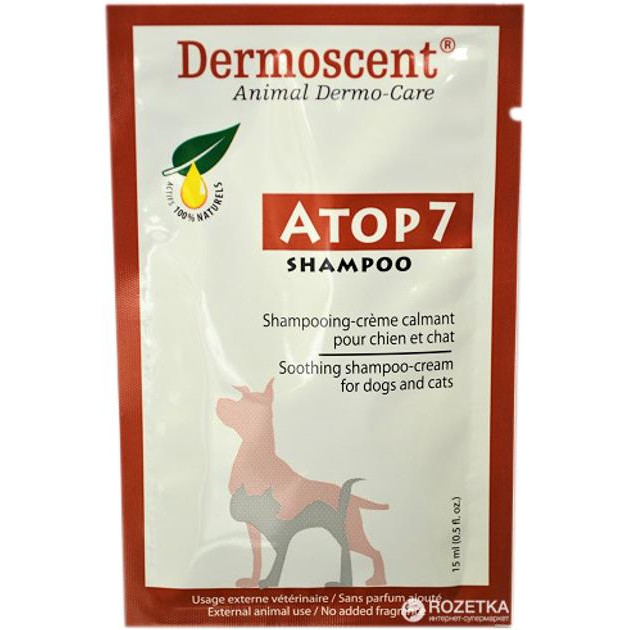 Dermoscent ATOP 7 Shampoo Успокаивающий шампунь-крем 20x15 мл (44513) - зображення 1