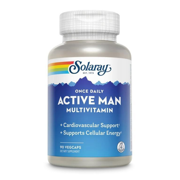 Solaray Once Daily Active Man Multivitamin 90 VegCaps - зображення 1