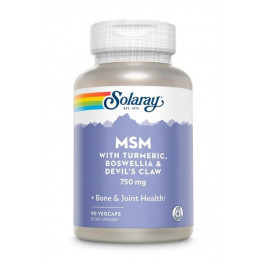   Solaray MSM with Turmeric Boswellia & Devil's Claw 750 mg 90 VegCaps