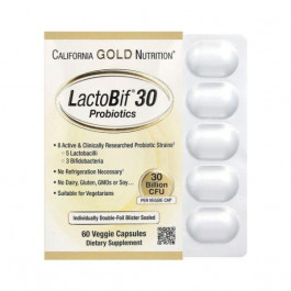   California Gold Nutrition LactoBif 30 Probiotics - 60 veg caps