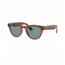   Ray-Ban Смарт-окуляри Meta Headliner Shiny Caramel Transparent Frame/Teal Blue Lenses RW4009 670680 50-23