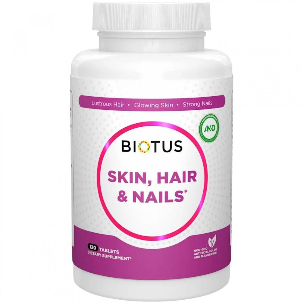 Biotus Hair, Skin & Nails 120 таблеток BIO531217 - зображення 1