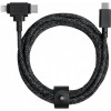 NATIVE UNION Belt Cable Universal USB-C to USB-C/Lightning 1.5m Cosmos Black (BELT-CCL-COS-NP) - зображення 1