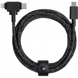   NATIVE UNION Belt Cable Universal USB-C to USB-C/Lightning 1.5m Cosmos Black (BELT-CCL-COS-NP)