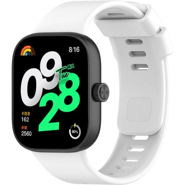 BeCover Силіконовий ремінець  для Xiaomi Redmi Watch 4 White (711505) - зображення 1