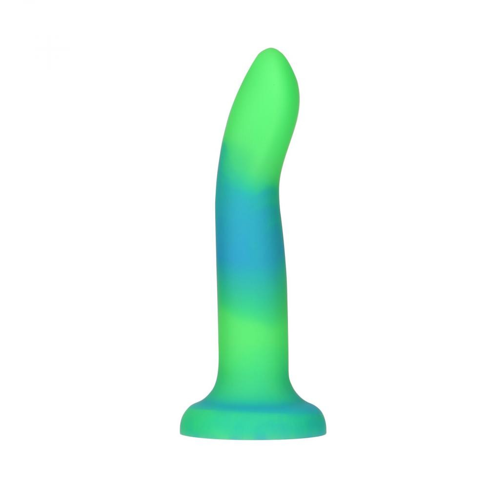 Addiction Rave - 8" Glow in the Dark Dildo - Blue Green (SO6849) - зображення 1