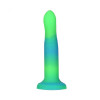 Addiction Rave - 8" Glow in the Dark Dildo - Blue Green (SO6849) - зображення 3