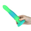 Addiction Rave - 8" Glow in the Dark Dildo - Blue Green (SO6849) - зображення 5