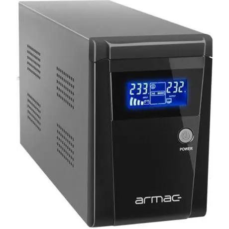 Armac OFFICE Line Interactive 1000VA/650W, 3хFrench, USB-B LCD Metal Case (O/1000E/LCD) - зображення 1