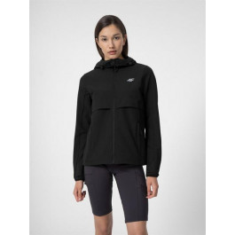   4F Спортивна вітровка з капюшоном жіноча  Softshell Jacket F047 4FSS23TSOFF047-20S M Чорна (59046981561