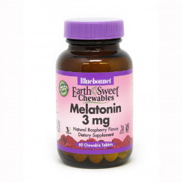   Bluebonnet Nutrition Мелатонін  Earth Sweet Chewables малина 3 мг 60 таб (BLB0993)