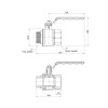 SD Plus Кран кульовий  2" ВЗ для води (важіль) SD605NW50PN40 - зображення 3