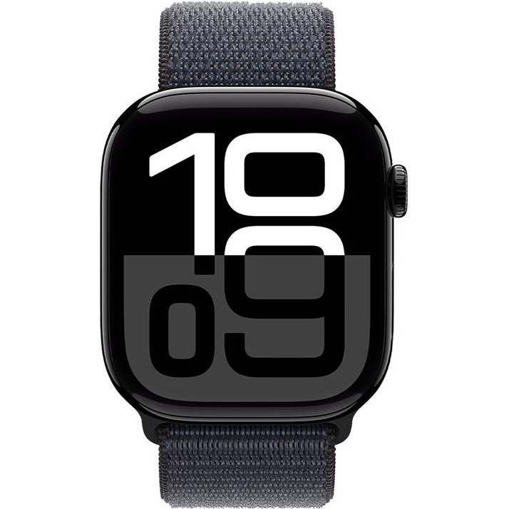 Apple Watch Series 10 GPS + Cellular 46mm Jet Black Aluminum Case w. Ink Sport Loop (MWY53) - зображення 1