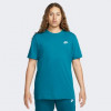 Nike Бірюзова чоловіча футболка  M NSW CLUB TEE AR4997-381 - зображення 1