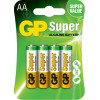 GP Batteries AA bat Alkaline 4шт Super (GP15A-2UE4) - зображення 1