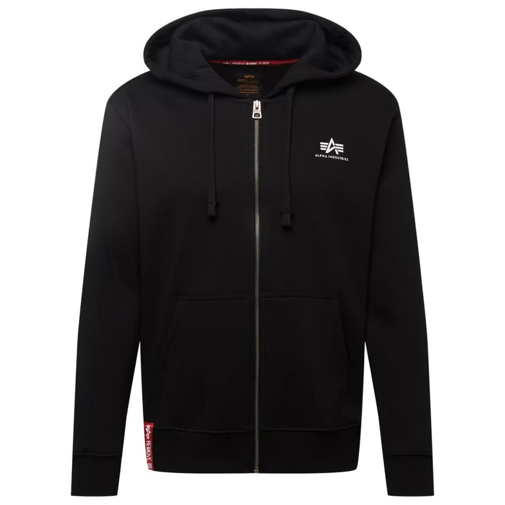 Alpha Industries Bluza  Basic Zip Hoody SL - Black M M - зображення 1