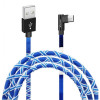 Grand-X FM-08WB USB-A to MicroUSB 1m White-Blue - зображення 1