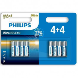   Philips AAA bat Alkaline 8шт Ultra (LR03E8B/10)