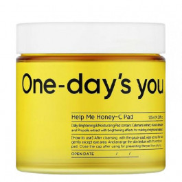   One-Day's You Тонер-диски для обличчя  Help Me Honey-c Pad з прополісом та вітаміном 60 шт (8809452671675)