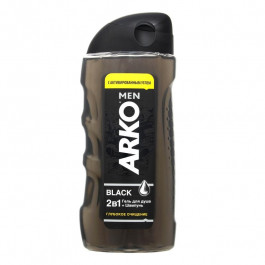   ARKO Гель для душа и шампунь  Men 2 in 1 Black 260 мл (8690506490843)