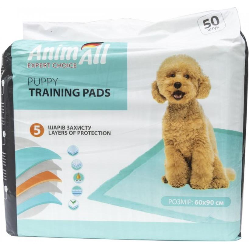 AnimAll Пелюшки  Puppy Training Pads для собак та цуценят, 60x90 см, 50 штук (170424) - зображення 1