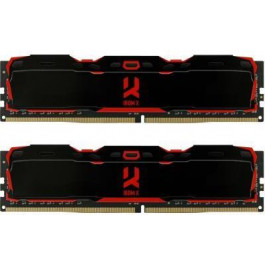   GOODRAM 16 GB (2x8GB) DDR4 2666 MHz IRDM X Black (IR-X2666D464L16S/16GDC)