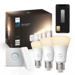   Philips Hue E27 ZigBee 3 шт + Hue Bridge + Dimmer Bluetooth (92900724401)