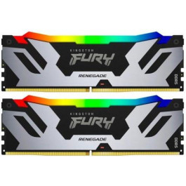   Kingston FURY 32 GB (2x16GB) DDR5 6400 MHz Renegade Silver RGB (KF564C32RSAK2-32)