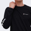 Champion Чорна чоловіча футболка  crewneck long sleeve t-shirt cha219216-NBK - зображення 4