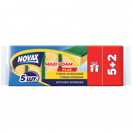   Novax Губки кухонні  Maxi Foam 5+2 шт. (4823058326566)