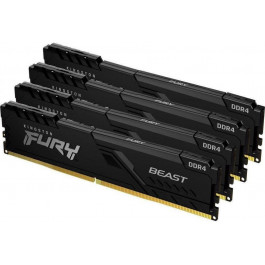   Kingston FURY 64 GB (4x16GB) DDR4 3200 MHz Beast (KF432C16BBK4/64)