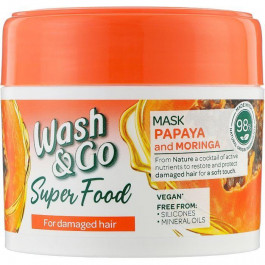 Wash&Go Маска для волосся  Super Food з папаєю і морингою 300 мл (8008970053110)