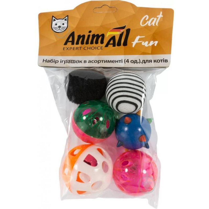 AnimAll Набор игрушек  Fun Cat в ассортименте, для кошек, 6 шт (VP051) - зображення 1