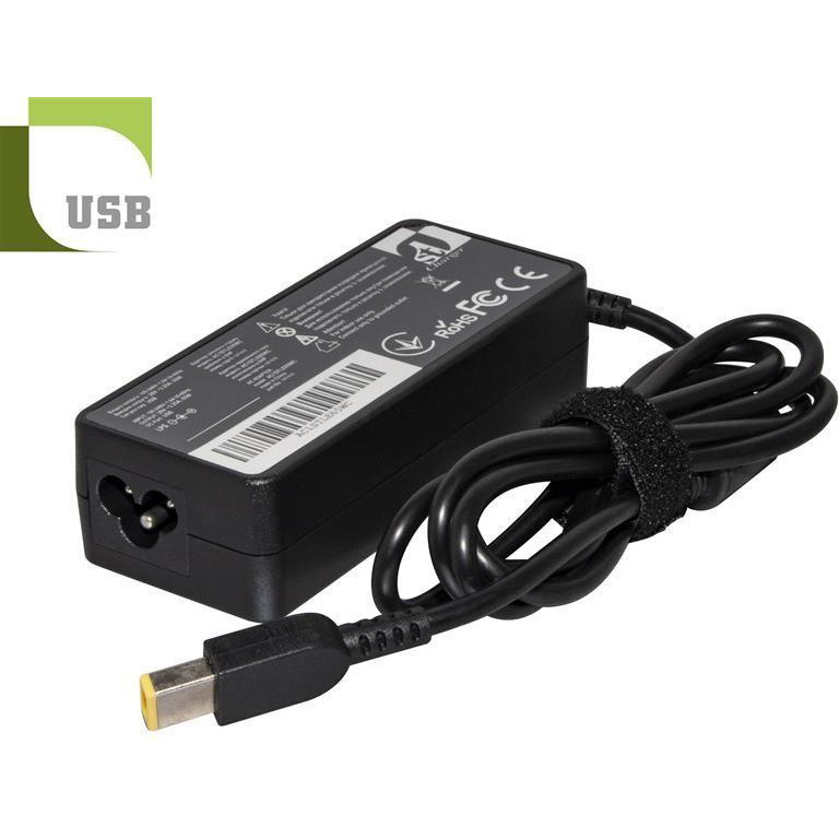 1StCharger Блок питания для ноутбука Lenovo 65W 20V 3.25A (AC1STLE65WC) - зображення 1