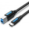 Vention USB Type-C to USB Type-B 1m Black (CQVBF) - зображення 1