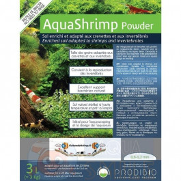   Prodibio Поживний грунт для акваріума  AquaShrimp Powder 3 кгс + Bacter Kit Soil Fresh 6 ампул (3594200008661