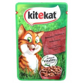   Kitekat с говядиной в соусе 100 г (3065890144910)