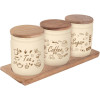 Herevin Wooden Set-Beige-Browm Tea-Coffee-Sugar (232102-021) - зображення 1