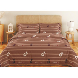 ТЕП Комплект постільної білизни  Soft dreams Line Brown двоспальний коричневий (2-03858_26453)